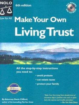 Paperback Make Your Own Living Trust [With CDROM] Book
