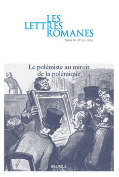 Paperback Les Lettres Romanes 74 1-2 (2020): Le Polemiste Au Miroir de la Polemique [French] Book