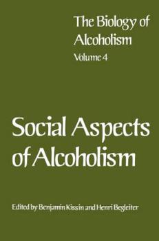 Paperback Social Aspects of Alcoholism Book