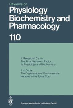 Paperback Reviews of Physiology, Biochemistry and Pharmacology 110 Book