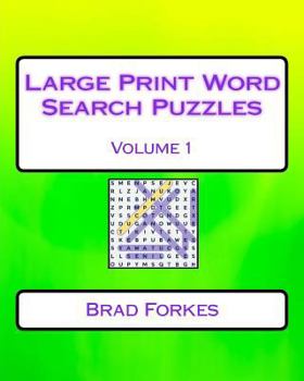 Paperback Large Print Word Search Puzzles: Volume 1 [Large Print] Book