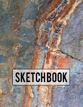 Paperback Sketch Book: Natural Slate Stone Design - Large 8.5"x11" Drawing Notebook Book