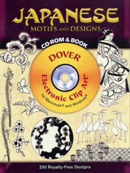 Paperback Japanese Motifs and Designs [With CDROM] Book