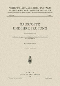 Paperback Baustoffe Und Ihre Prüfung [German] Book