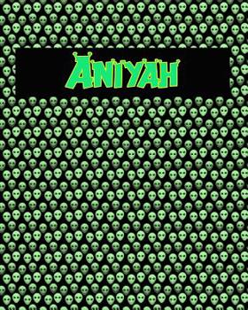 Paperback 120 Page Handwriting Practice Book with Green Alien Cover Aniyah: Primary Grades Handwriting Book