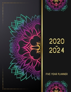 Paperback 5 Year Planner 2020 - 2024: Rare Floral 5 Year Planner Calendar Book 2020-2024 Size 8.5 x 11 Inch, 60 Months Calendar, 5 Year Appointment Calendar Book