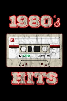 1980's Hits: Birthday Retro Cassette Gym Weightlifting Diary 6" x 9" 100 pages