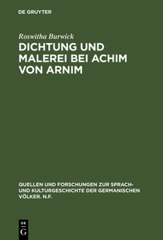 Hardcover Dichtung und Malerei bei Achim von Arnim [German] Book