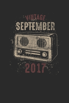 Paperback Vintage September 2017: Small Lined Notebook - Birthday Gift or Anniversary Gift Idea Book