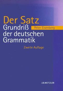 Hardcover Grundriß der deutschen Grammatik. Band 2: Der Satz. [German] Book