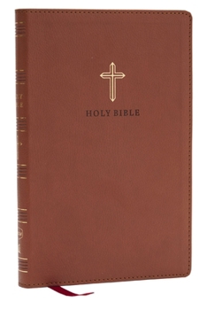 Imitation Leather NKJV Holy Bible, Ultra Thinline, Brown Leathersoft, Red Letter, Comfort Print Book