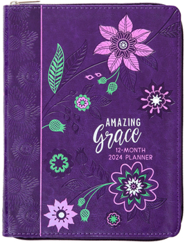 Imitation Leather Amazing Grace (2024 Planner): 12-Month Weekly Planner Book