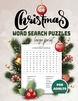 Paperback 80 christmas word search puzzle for adults Large print Volume 5: Holiday Puzzle Book with Answers Large Print 104 pages, beautiful- time- christmas- w [Large Print] Book