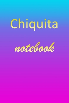 Chiquita: Blank Notebook | Wide Ruled Lined Paper Notepad | Writing Pad Practice Journal | Custom Personalized First Name Initial C Blue Purple Gold ... Homeschool & University Organizer Daybook