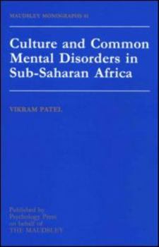 Hardcover Culture And Common Mental Disorders In Sub-Saharan Africa Book