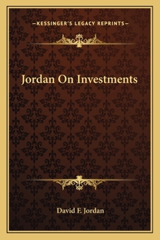 Paperback Jordan On Investments Book