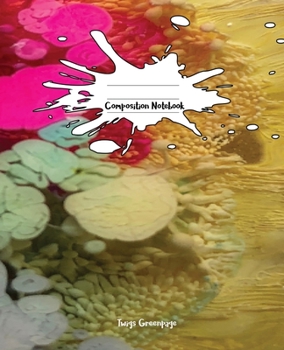 Composition Notebook: 150 page College Rule Composition Size Notebook Rainbow Paint Art Pattern