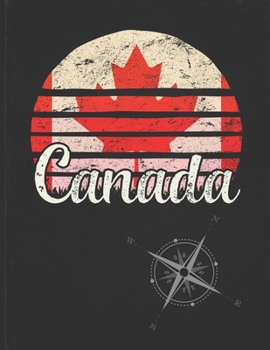 Canada: Canadian Vintage Flag Personalized Retro Gift Idea for Coworker Friend or Boss  Undated Planner Daily Weekly Monthly Calendar Organizer Journal