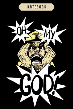 Notebook: Lookhuman oh my god jojos bizarre adventure black mens cotton  Notebook|6x9(100 pages)Blank Lined Journal For kids, ramen, anime, manga ... girls, boys, men, birthday gifts|Anime gifts