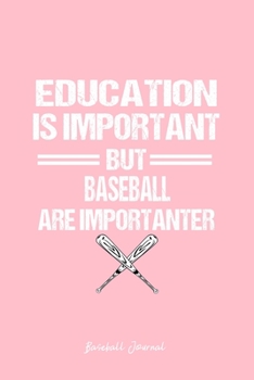 Baseball Journal: Baseball Bat Education Humor Sarcastic Funny Christmas Gift - Pink Dotted Dot Grid Bullet Notebook - Diary, Planner, Gratitude, Writing, Goal, Log Journal - 6x9 120 pages
