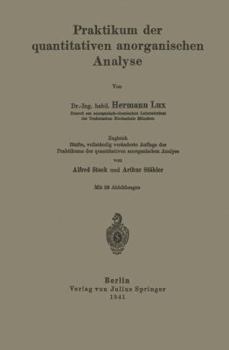 Paperback Praktikum Der Quantitativen Anorganischen Analyse [German] Book