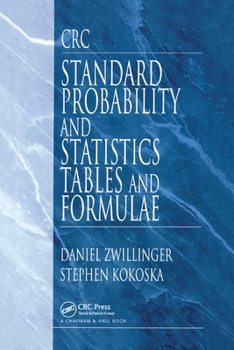 Paperback CRC Standard Probability and Statistics Tables and Formulae Book