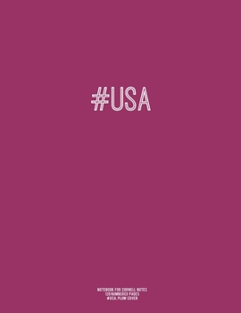 Notebook for Cornell Notes, 120 Numbered Pages, #USA, Plum Cover : For Taking Cornell Notes, Personal Index, 8. 5 X11 , Hashtag Series, Genius Edition