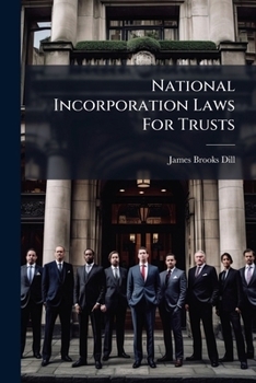 Paperback National Incorporation Laws For Trusts Book