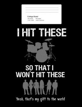 Paperback Drummer Composition Book College Rule: Lined Notebook For Music Loving Grade School or High School Students Book