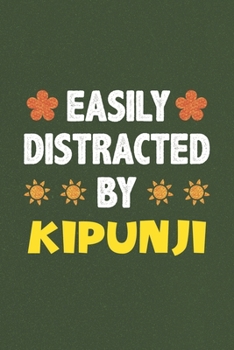 Easily Distracted By Kipunji: Kipunji Lovers Funny Gifts Dot Grid Journal Notebook 6x9 120 Pages