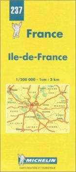 Map Michelin Ile-de-France, France Map No. 237 (Michelin Maps & Atlases) [French] Book