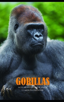 Paperback Gorillas Note Monthly 2020 Planner 12 Month Calendar Book