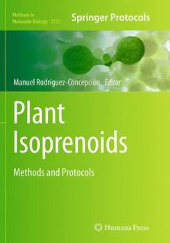 Paperback Plant Isoprenoids: Methods and Protocols Book