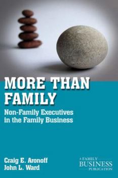 Paperback More Than Family: Non-Family Executives in the Family Business Book