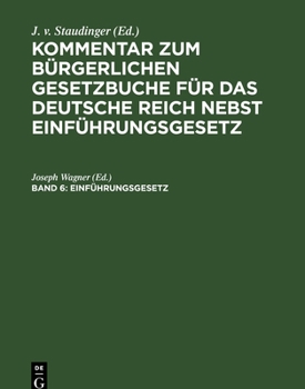 Hardcover Einführungsgesetz: Vom 18. August 1896 [German] Book