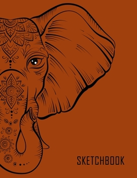 SKETCHBOOK: Ornate Elephant Lotus Mandala - Fun Activity Book for Drawing, Sketching, Crayon Coloring, Writing, Designing, Doodling & Painting, Blank ... Girls, Teens, Adults | Unlined Notebook Large