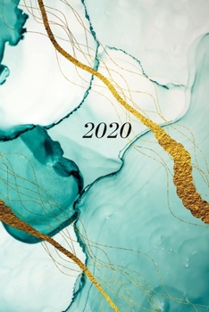 Paperback 2020: weekly planner with blue artwork, planner and notebook in one Book