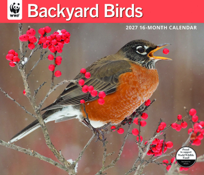 Carousel Worldwide WWF Backyard Birds 2027 Large Wall Calendar – 16-Month Calendar, Colorful Bird Photography, Monthly Wall Calendar, 14? × 12?, Gift