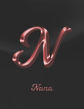 Nana: 1 Year Weekly Planner with Note Pages (12 Months) | Black Marble Rose Gold Pink Effect Letter N | 2020 - 2021 | Week Planning | Monthly ... | Plan Each Day, Set Goals & Get Stuff Done