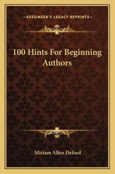 100 Hints for Beginning Authors