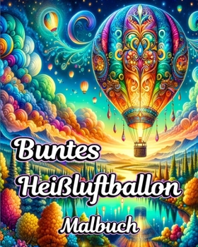 Paperback Buntes Heißluftballon Malbuch: Schöne einfache Luftballon Malbuch für Erwachsene Entspannung mit Stressabbau [German] Book