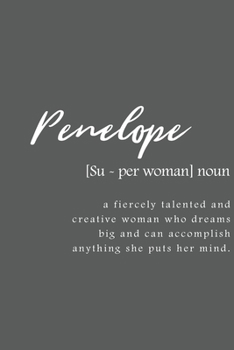 Paperback Penelope: Women Definition - Personalized Notebook Blank Journal Lined Gift For Women Girls And Students Book