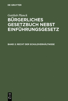 Hardcover Bürgerliches Gesetzbuch nebst Einführungsgesetz, Band 2, Recht der Schuldverhältnisse [German] Book