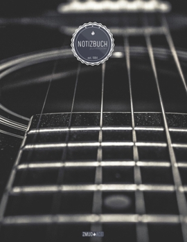 ZMUDACE Notizbuch Punktraster: in DIN A4 Softcover ZP004 Gitarre 156 leere gepunktete Seiten mit pers�nlichem Register + Seitenzahlen Zeichenbuch, Skizzenbuch, Dot Grid Notebook, Malbuch, Notizheft zu