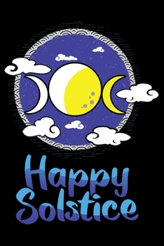 Notebook: Happy Solstice Winter Sun December Celestial Event Black Lined Journal Writing Diary - 120 Pages 6 x 9