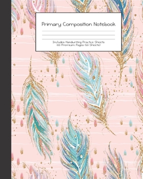 Paperback Primary Composition Notebook: Tribal Boho Animals -Grades K-2 - Handwriting Practice Paper-Primary Ruled With Dotted Midline - 100 Pgs 50 Sheets - P Book