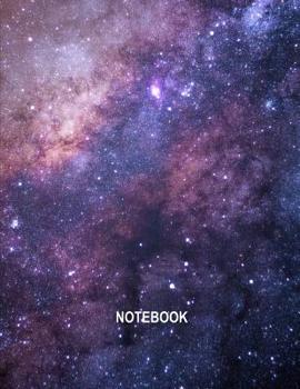 Paperback Notebook. Galaxy Cover. Composition Notebook. College Ruled. 8.5 x 11. 120 Pages. Book