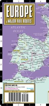 Map Streetwise Europe Rail Map - Laminated Railroad Map of Europe Book