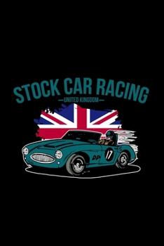 Stock car racing UK united kingdom: 6x9 Stock Car Racing lined ruled paper notebook notes