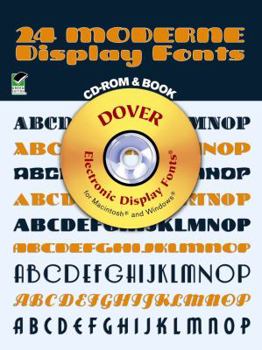 Paperback 24 Moderne Display Fonts [With CDROM] Book